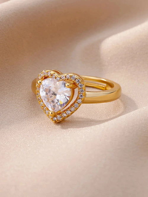 Anillo Promesa Corazón | Bañado en Oro + Caja premium Gratis 🌟